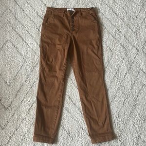 Böhme High Waisted Button Down Utility Pants Caramel